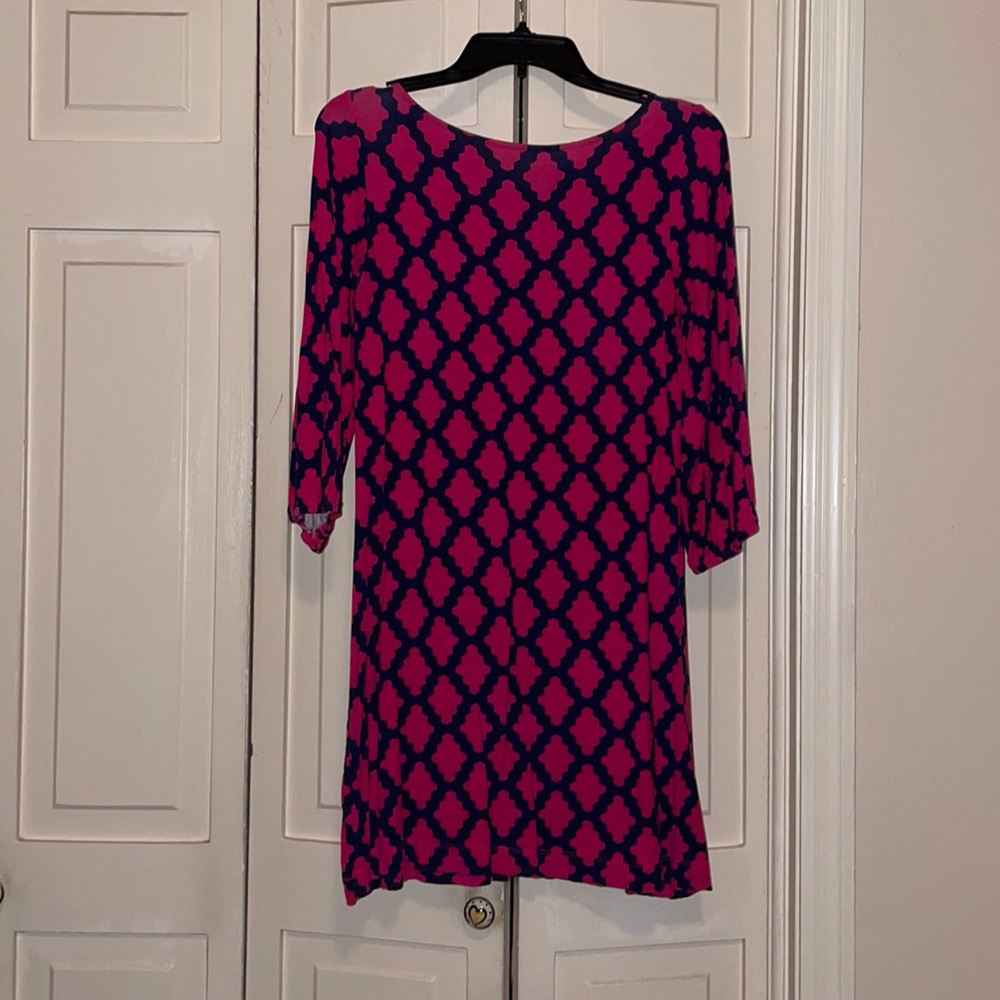 Pants Store Patterned Pink and Blue Dress